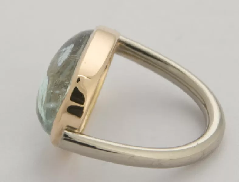 Bague panier serti or rouge