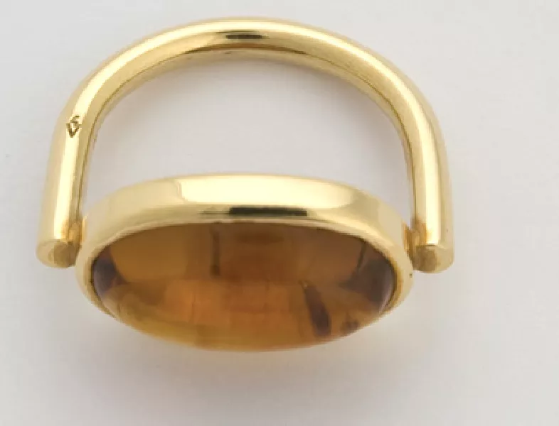 Bague panier avec citrine